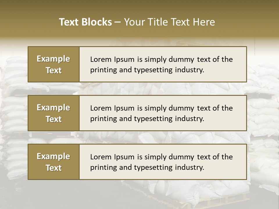 Sack Storage Crate PowerPoint Template