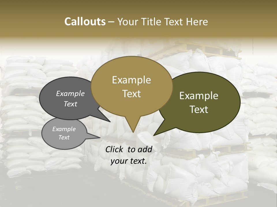 Sack Storage Crate PowerPoint Template