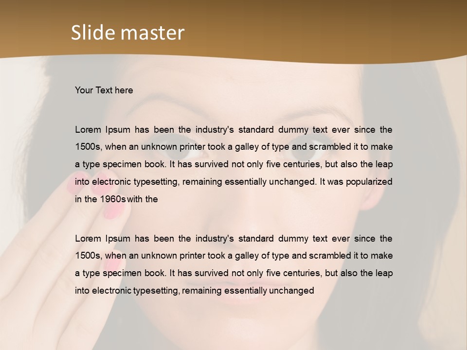 Attractive Mother Face PowerPoint Template