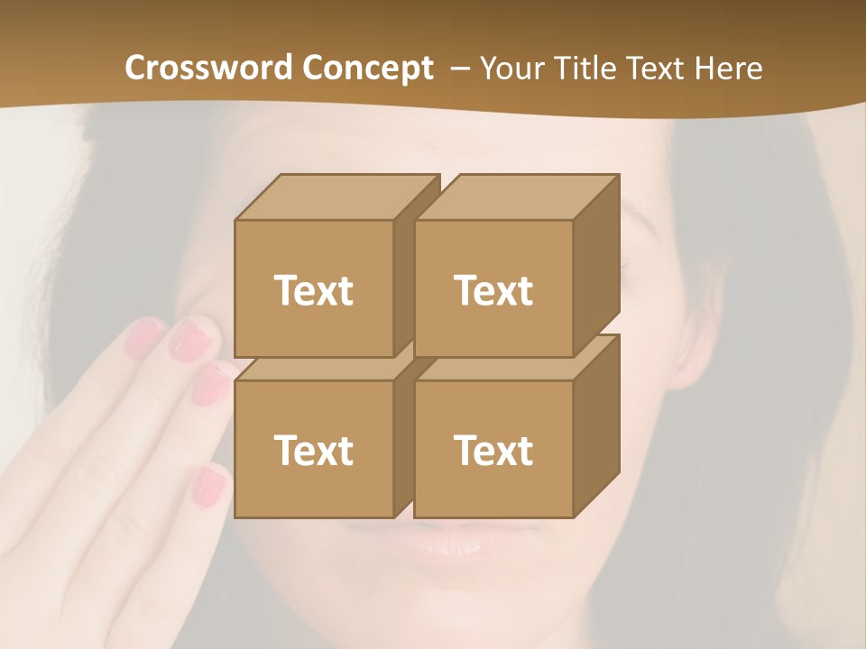 Attractive Mother Face PowerPoint Template