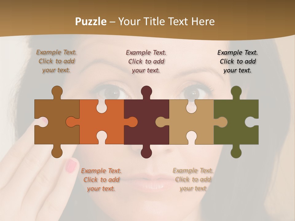 Attractive Mother Face PowerPoint Template