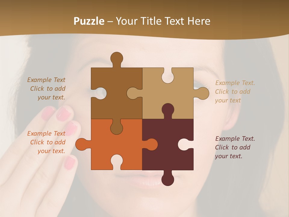 Attractive Mother Face PowerPoint Template