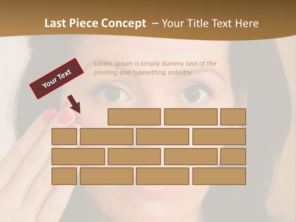 Attractive Mother Face PowerPoint Template