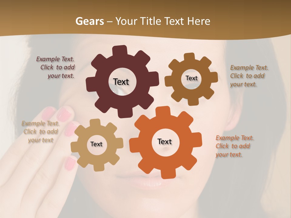 Attractive Mother Face PowerPoint Template