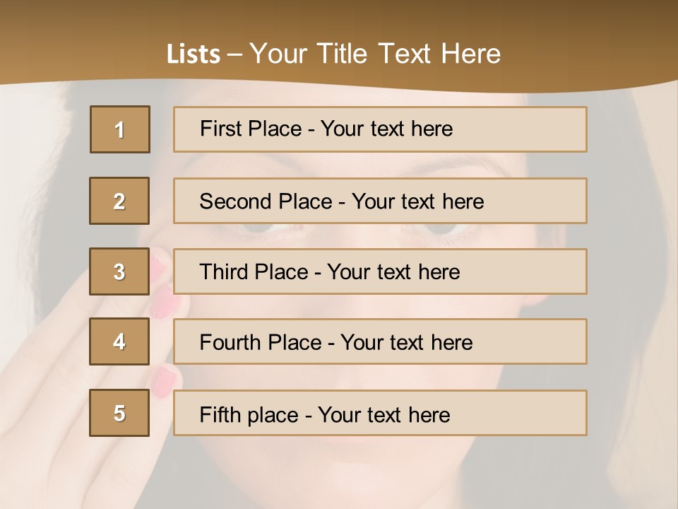 Attractive Mother Face PowerPoint Template