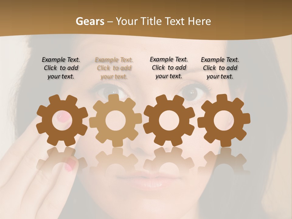 Attractive Mother Face PowerPoint Template