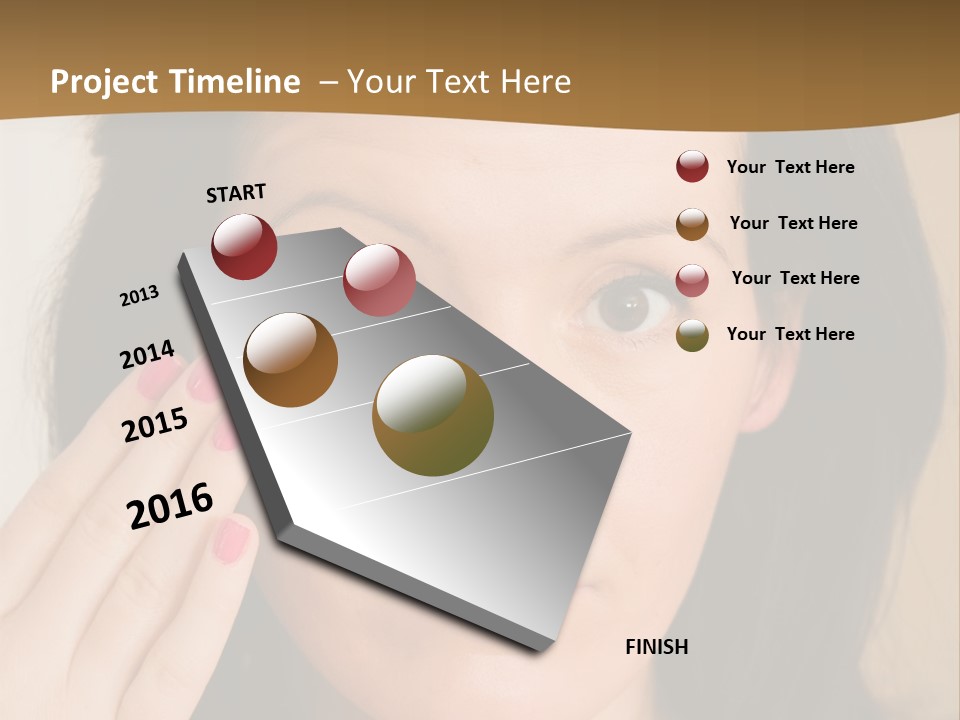 Attractive Mother Face PowerPoint Template