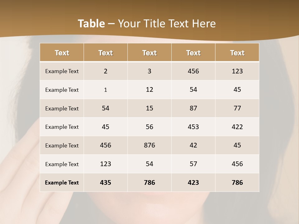 Attractive Mother Face PowerPoint Template