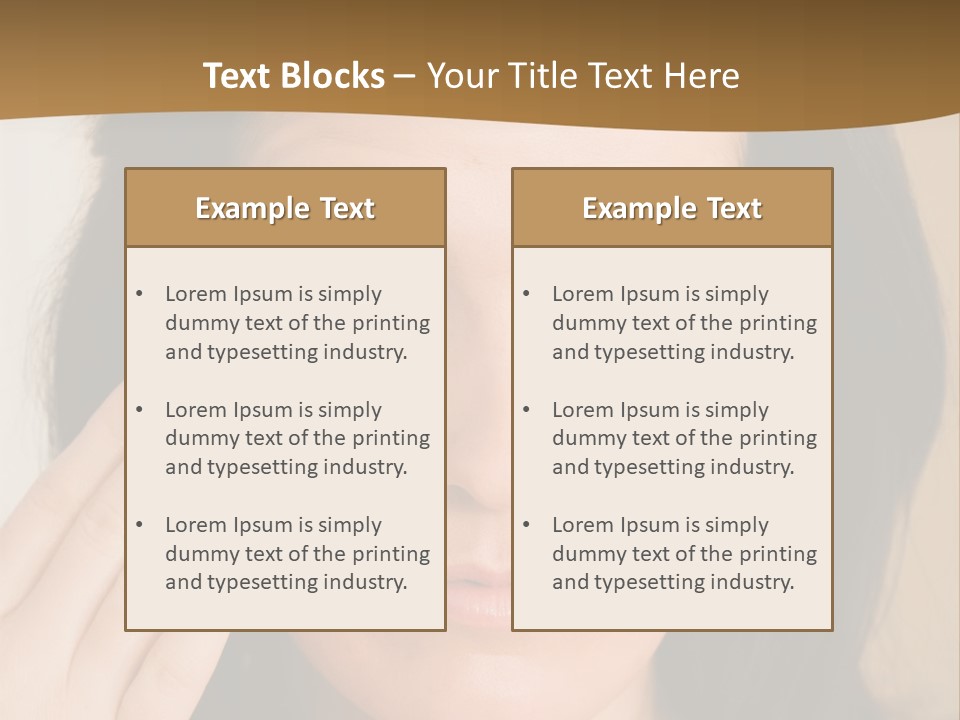 Attractive Mother Face PowerPoint Template