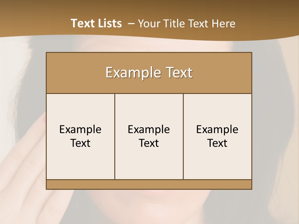 Attractive Mother Face PowerPoint Template