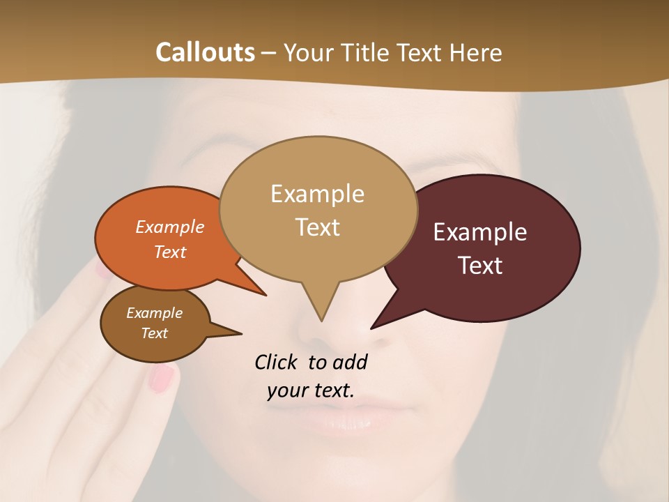 Attractive Mother Face PowerPoint Template