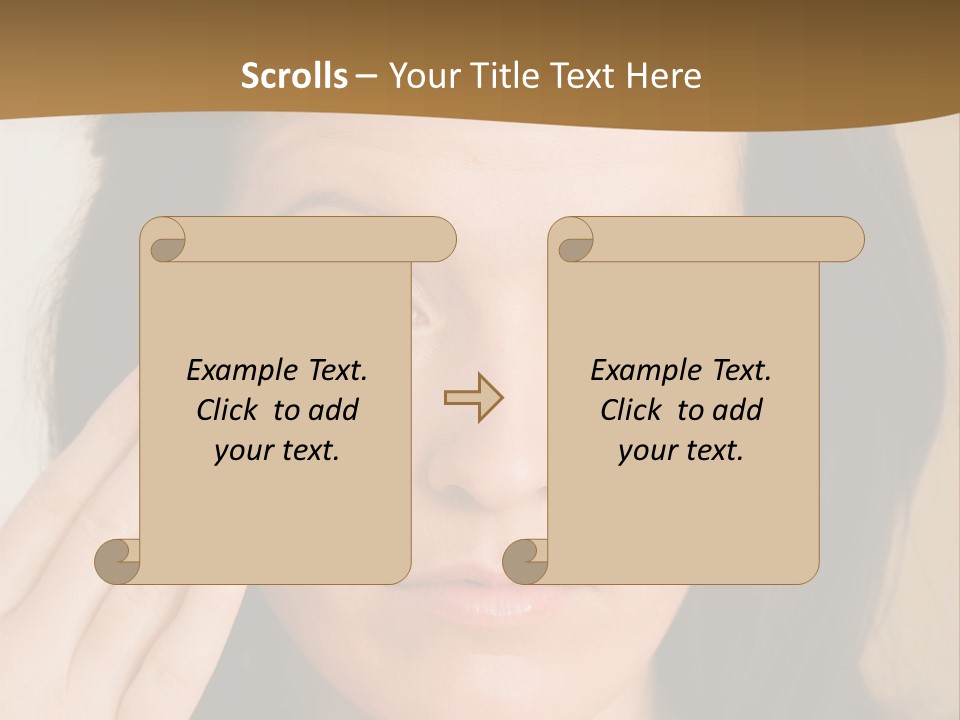 Attractive Mother Face PowerPoint Template