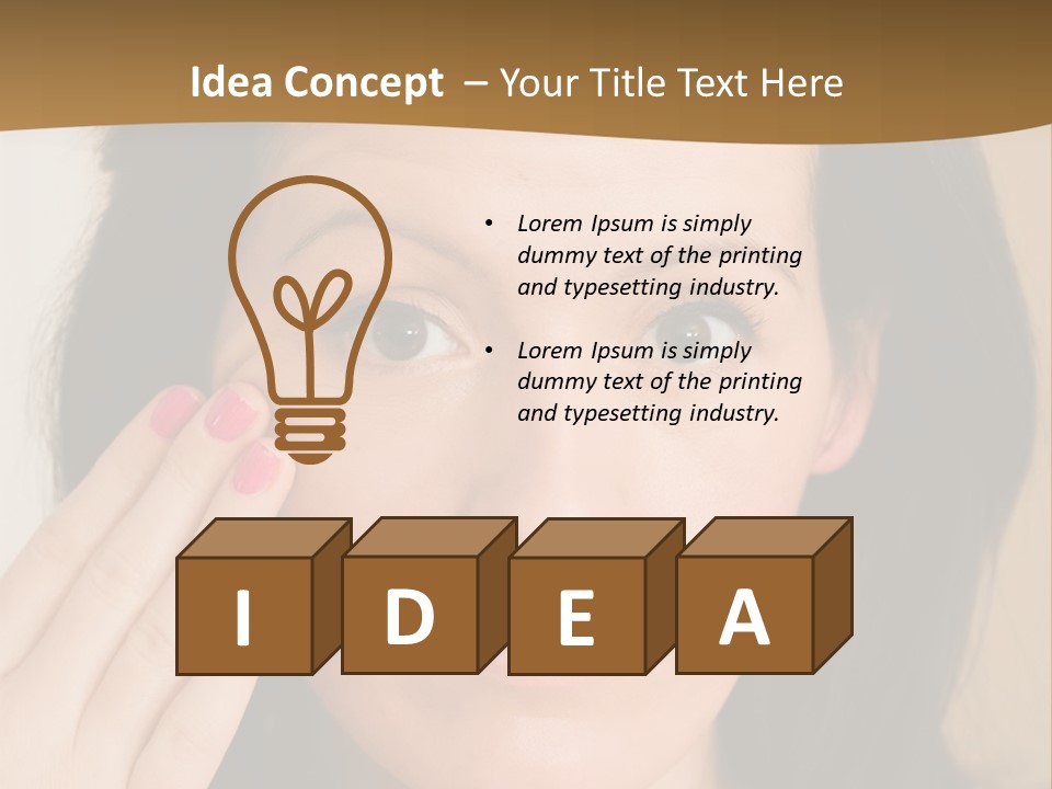 Attractive Mother Face PowerPoint Template