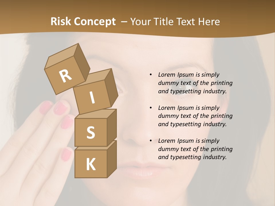 Attractive Mother Face PowerPoint Template