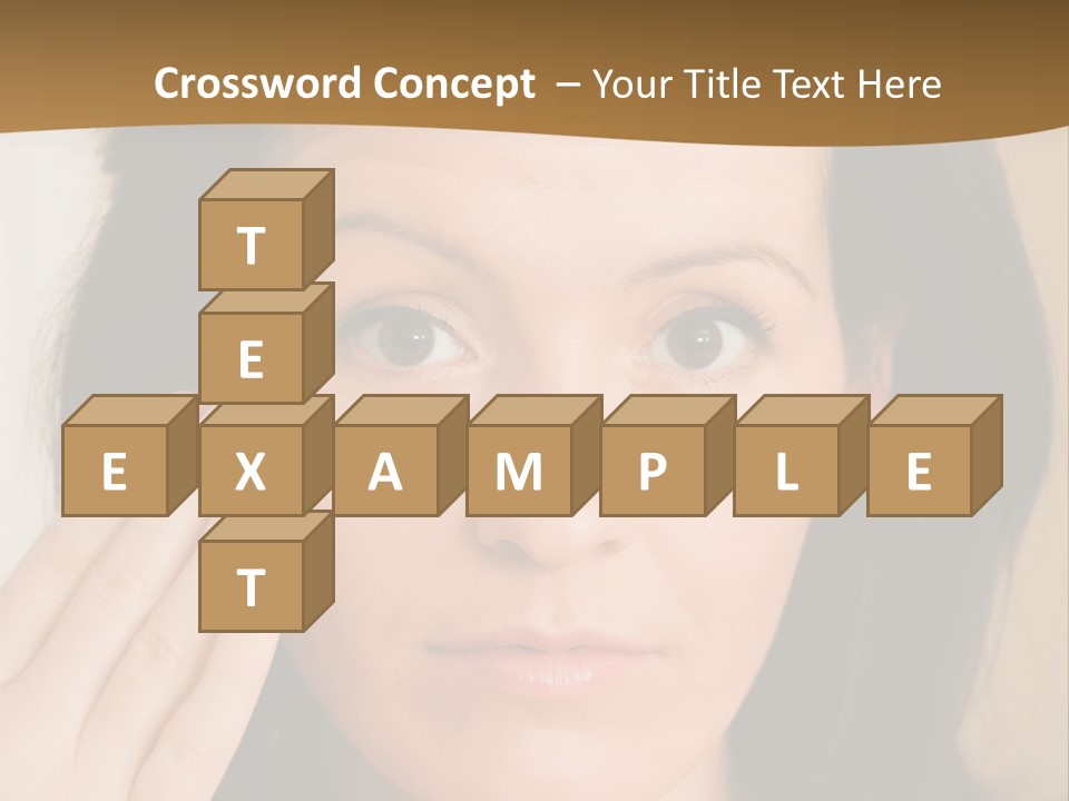 Attractive Mother Face PowerPoint Template