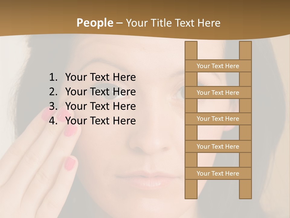 Attractive Mother Face PowerPoint Template