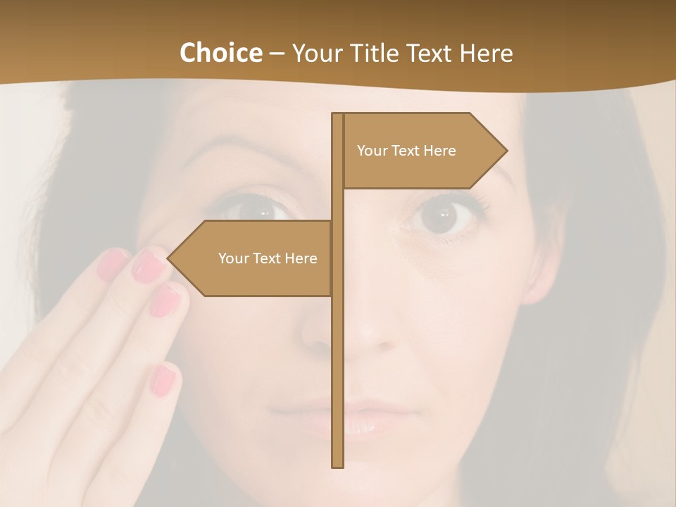 Attractive Mother Face PowerPoint Template