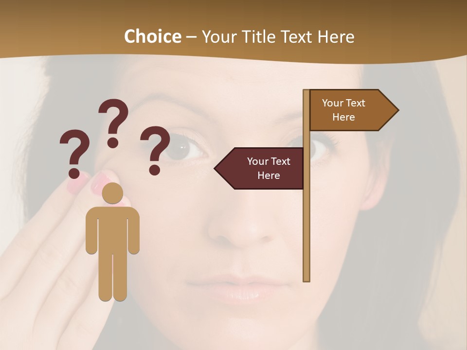 Attractive Mother Face PowerPoint Template