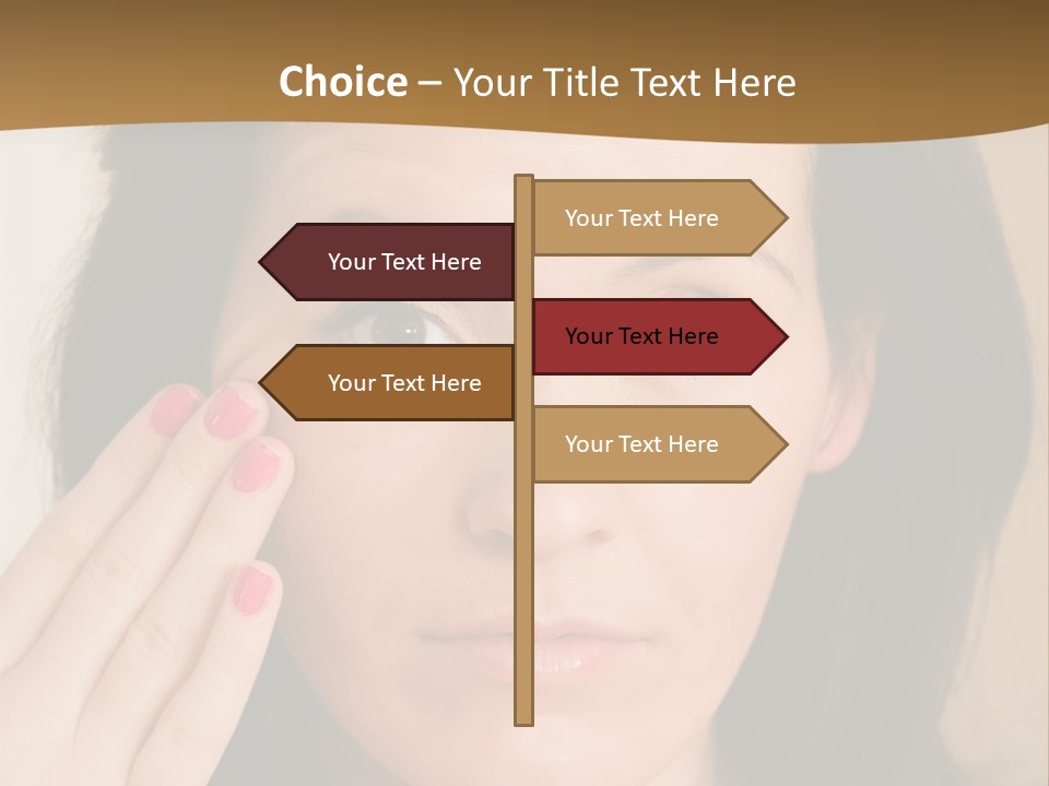 Attractive Mother Face PowerPoint Template