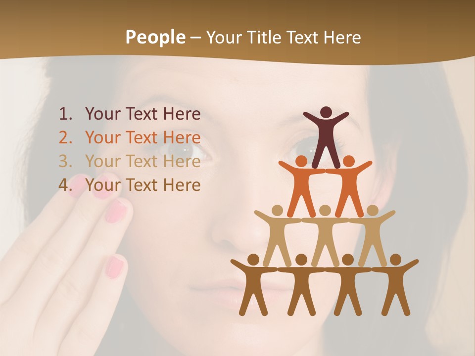 Attractive Mother Face PowerPoint Template