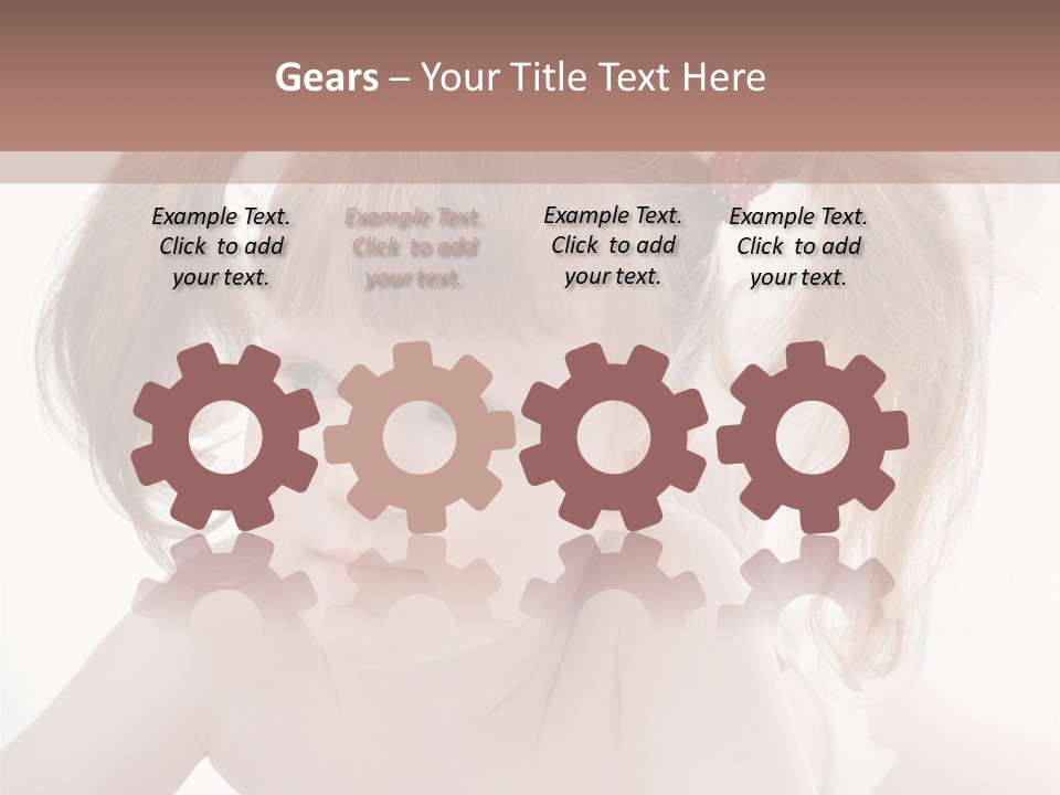 A Little Girl Laying On Her Stomach With Her Mother In The Background PowerPoint Template