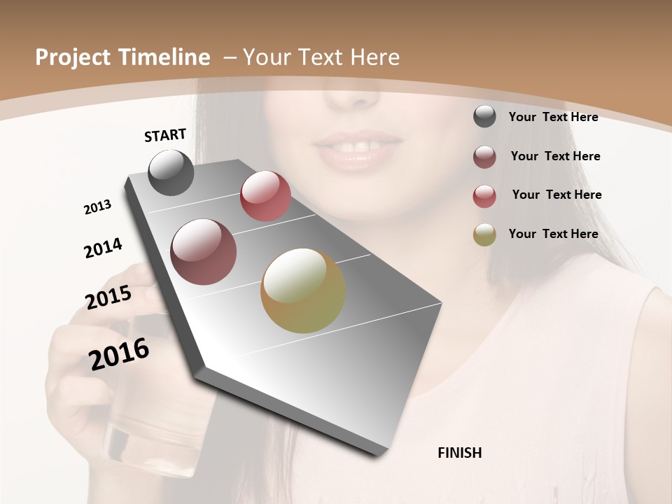 Lifestyle Girls Caucasian PowerPoint Template