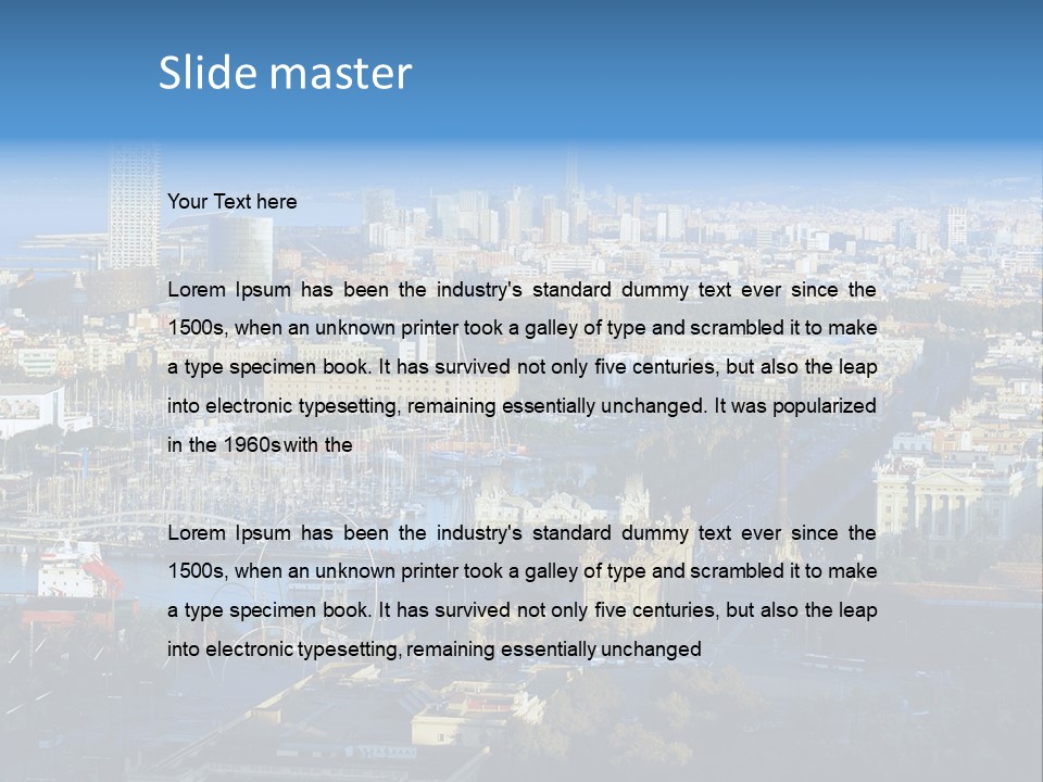 Yachts Mountains Seafarer PowerPoint Template