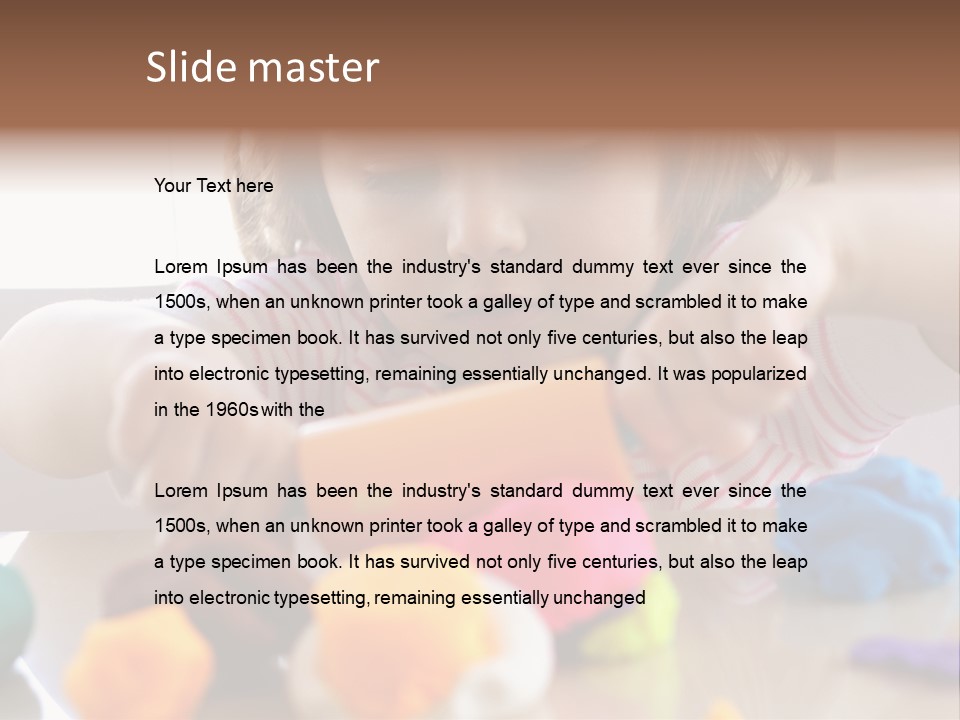 Preschooler Putty Clay PowerPoint Template