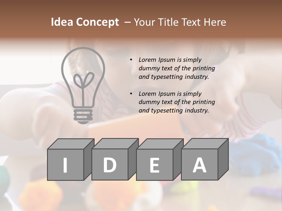 Preschooler Putty Clay PowerPoint Template