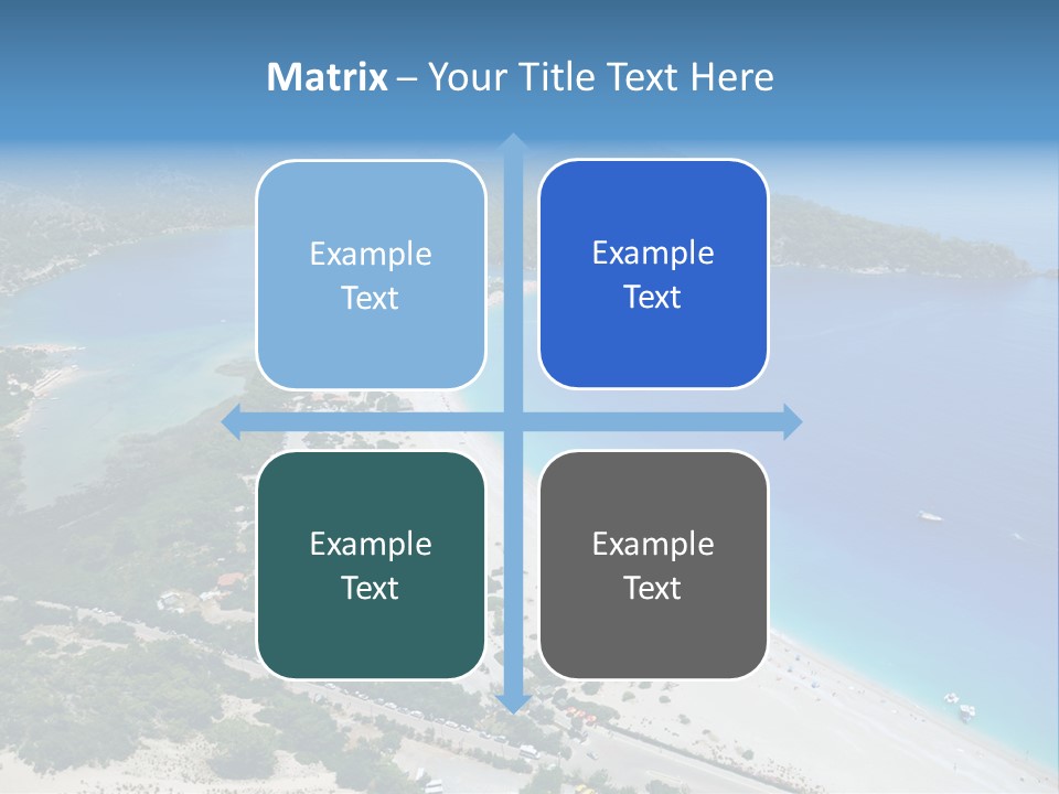 An Aerial View Of A Beach With A Boat In The Water PowerPoint Template