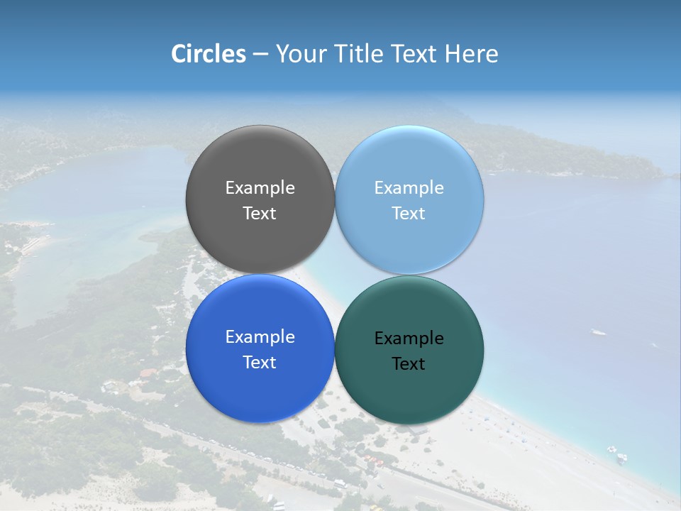 An Aerial View Of A Beach With A Boat In The Water PowerPoint Template