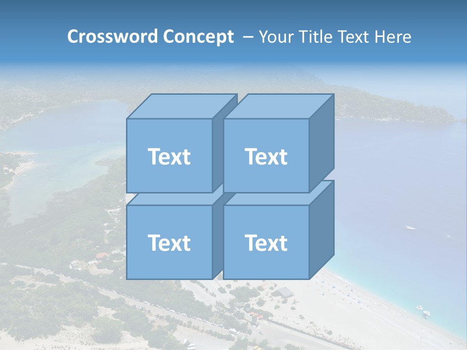 An Aerial View Of A Beach With A Boat In The Water PowerPoint Template