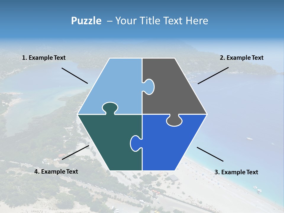 An Aerial View Of A Beach With A Boat In The Water PowerPoint Template