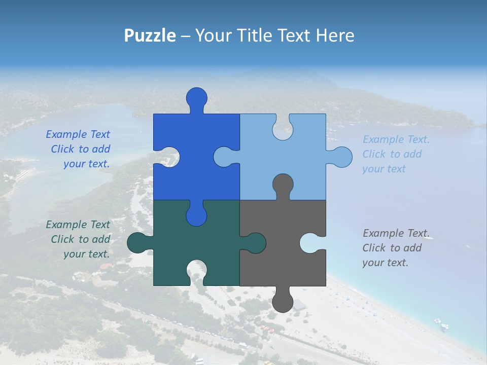 An Aerial View Of A Beach With A Boat In The Water PowerPoint Template