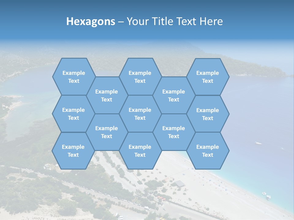 An Aerial View Of A Beach With A Boat In The Water PowerPoint Template