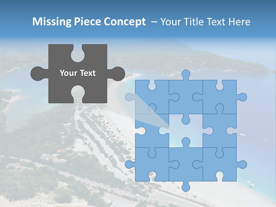 An Aerial View Of A Beach With A Boat In The Water PowerPoint Template