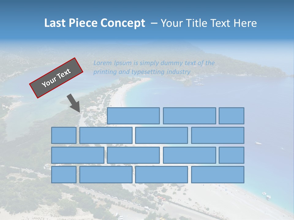 An Aerial View Of A Beach With A Boat In The Water PowerPoint Template