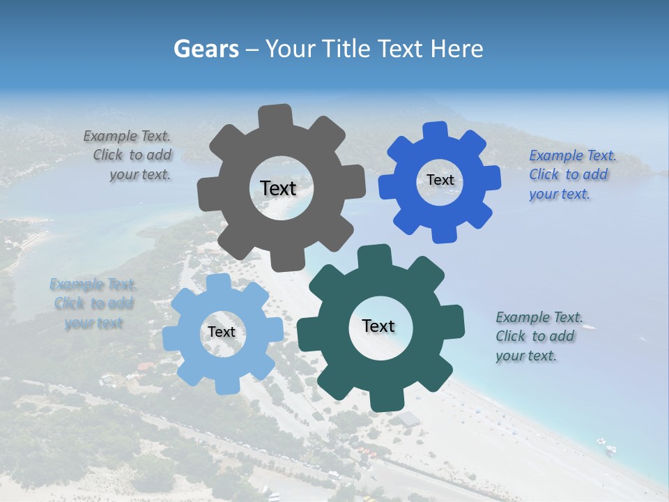 An Aerial View Of A Beach With A Boat In The Water PowerPoint Template