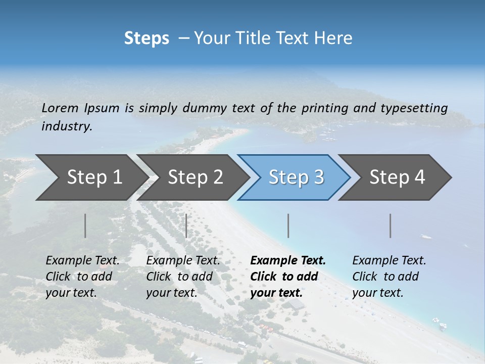 An Aerial View Of A Beach With A Boat In The Water PowerPoint Template