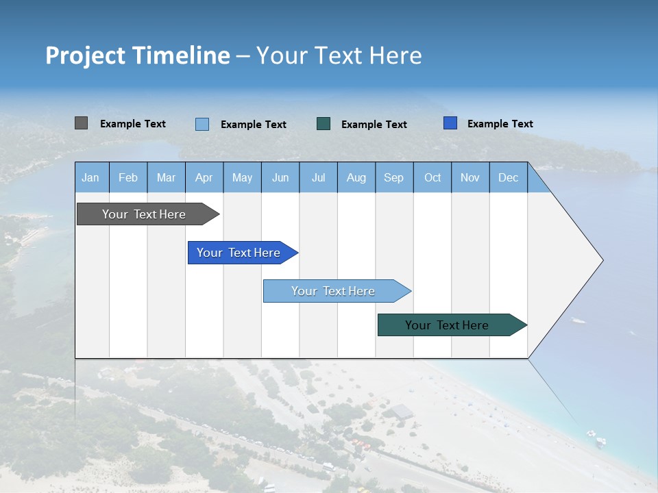 An Aerial View Of A Beach With A Boat In The Water PowerPoint Template
