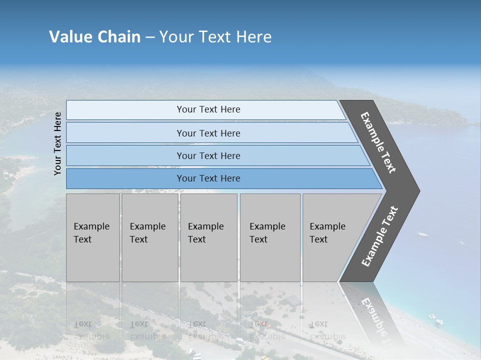 An Aerial View Of A Beach With A Boat In The Water PowerPoint Template