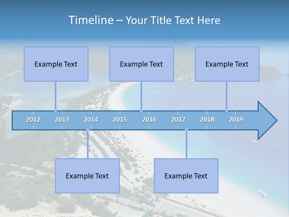 An Aerial View Of A Beach With A Boat In The Water PowerPoint Template