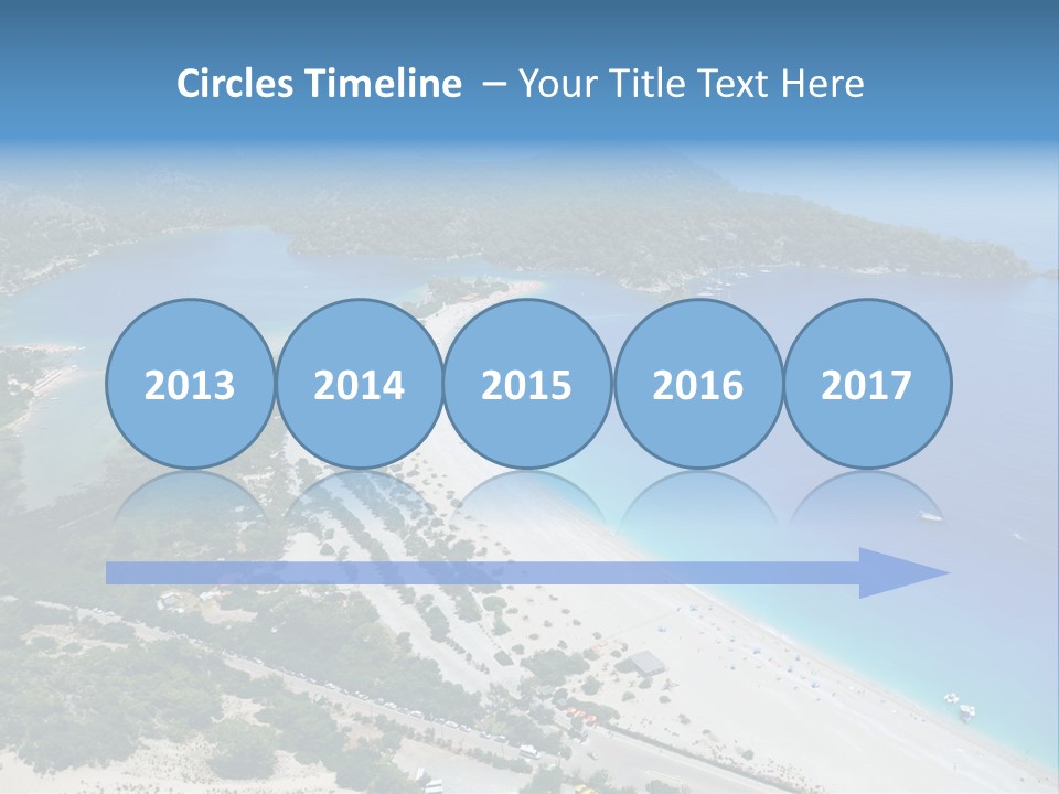 An Aerial View Of A Beach With A Boat In The Water PowerPoint Template