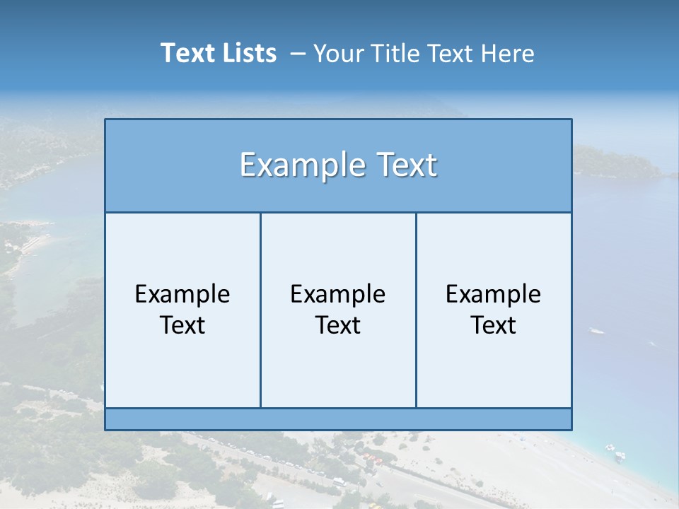 An Aerial View Of A Beach With A Boat In The Water PowerPoint Template