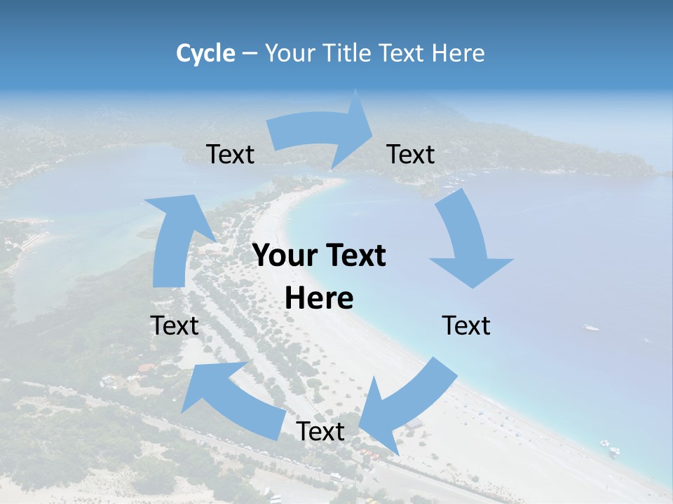 An Aerial View Of A Beach With A Boat In The Water PowerPoint Template