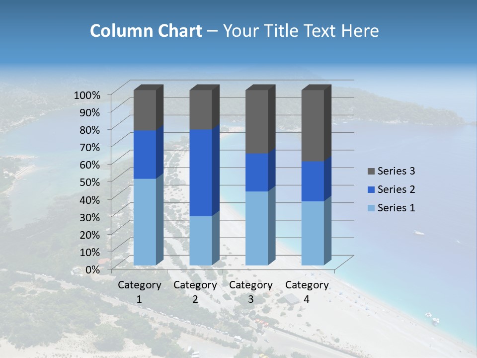 An Aerial View Of A Beach With A Boat In The Water PowerPoint Template