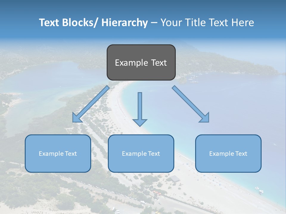An Aerial View Of A Beach With A Boat In The Water PowerPoint Template