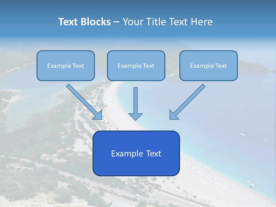 An Aerial View Of A Beach With A Boat In The Water PowerPoint Template