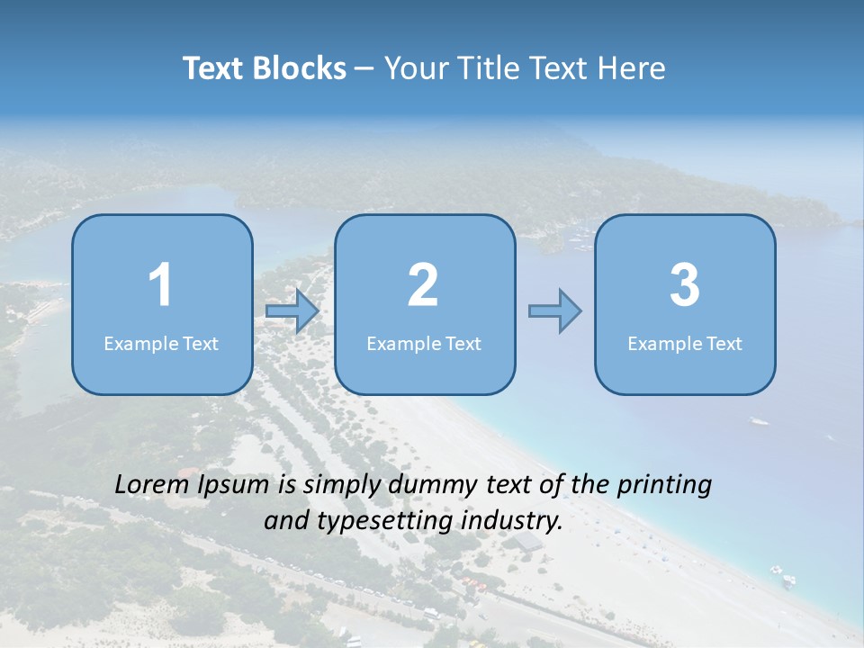 An Aerial View Of A Beach With A Boat In The Water PowerPoint Template