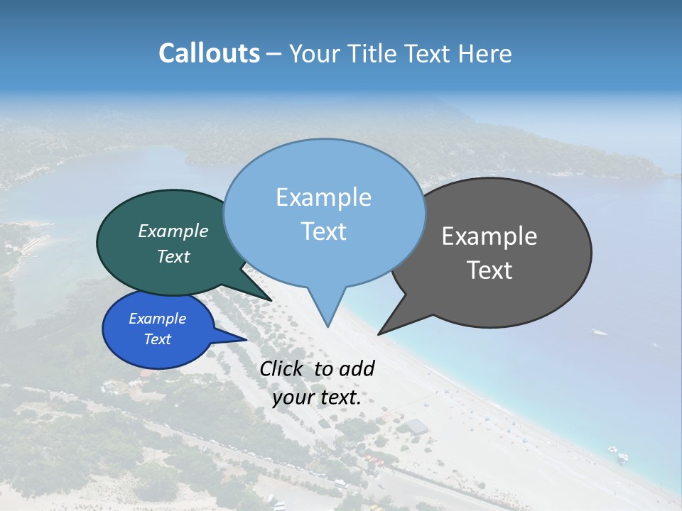 An Aerial View Of A Beach With A Boat In The Water PowerPoint Template